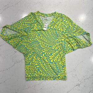 Trina Turk Green and Yellow Swim Coverup